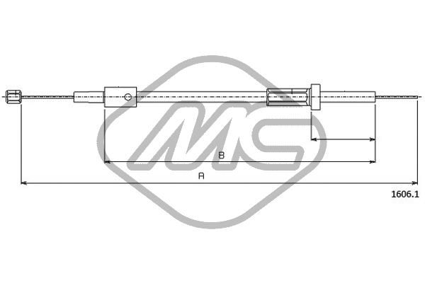 Metalcaucho motorházfedél kábel 81597