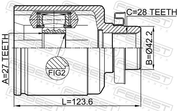 FEBEST 2211-GHRH Joint Kit, drive shaft