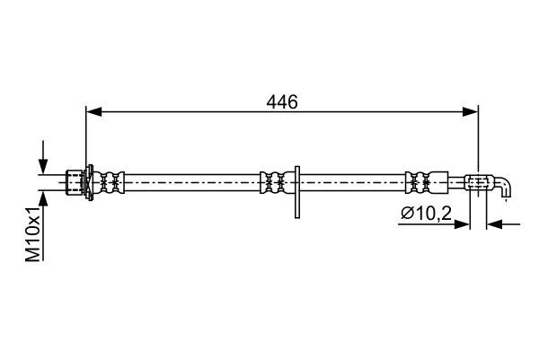 BOSCH шланг гальмівний передній правий TOYOTA Camry -06