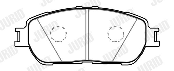 Комплект гальмівних накладок, дискове гальмо, Jurid 574019J