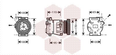 VAN WEZEL kompresszor, klíma 1700K035