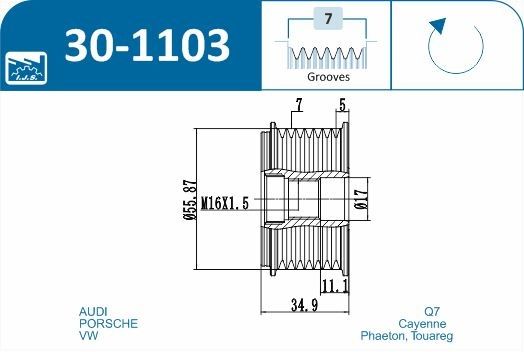 Механізм вільного ходу генератора, Ijs 30-1103