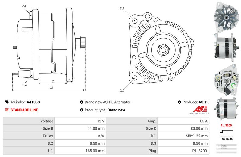 AS-PL A4135S Alternator