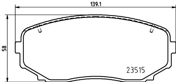 HELLA fékbetétkészlet, tárcsafék 8DB 355 037-911