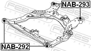 FEBEST NAB-292 Bushing, axle beam