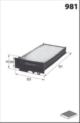 MISFAT Filtre d'habitacle HB193
