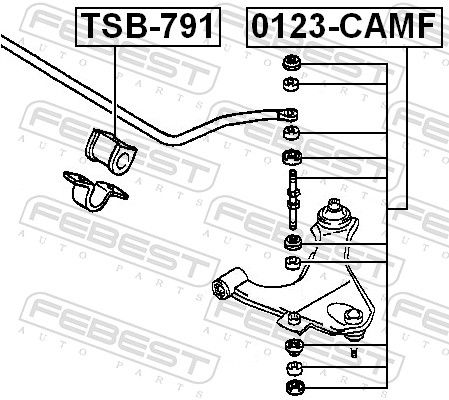 FEBEST 0123-CAMF Link/Coupling Rod, stabiliser bar