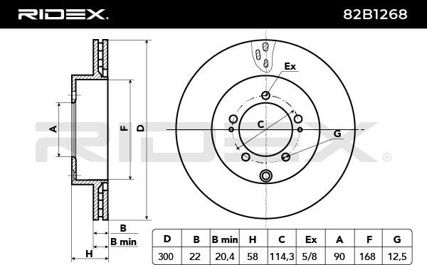 спирачен диск RIDEX