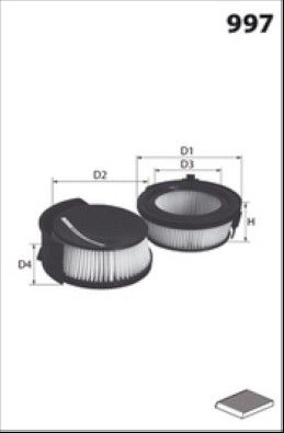 MECAFILTER JLR7141 Salono filtras