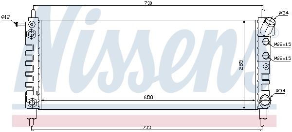 NISSENS 63298 Radiator, engine cooling