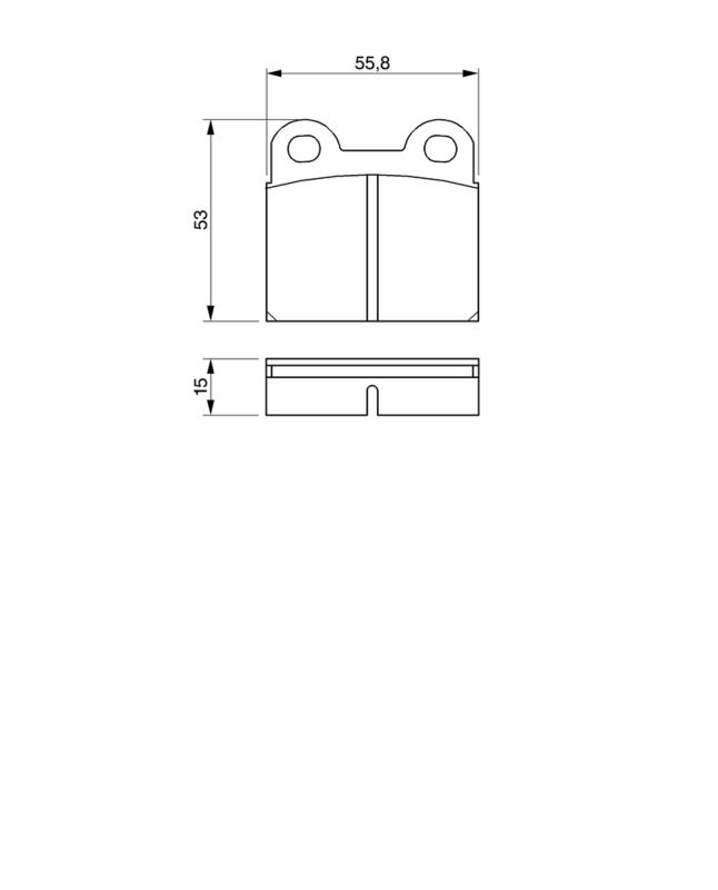 Piduriklotsi komplekt, ketaspidur, BOSCH 0 986 460 101