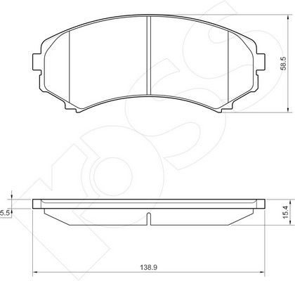 1-GNC R-1001 - Brake Pad Set, disc brake