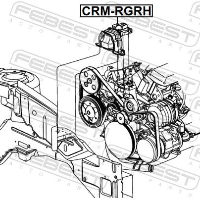 Paigutus, Mootor, FEBEST CRM-RGRH