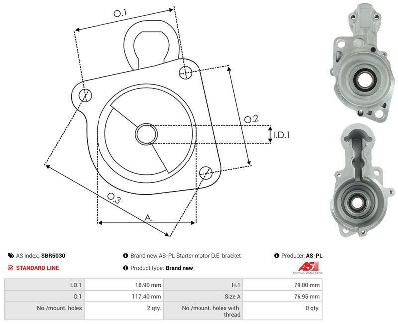 AS-PL SBR5030 Starter Lid, carburettor