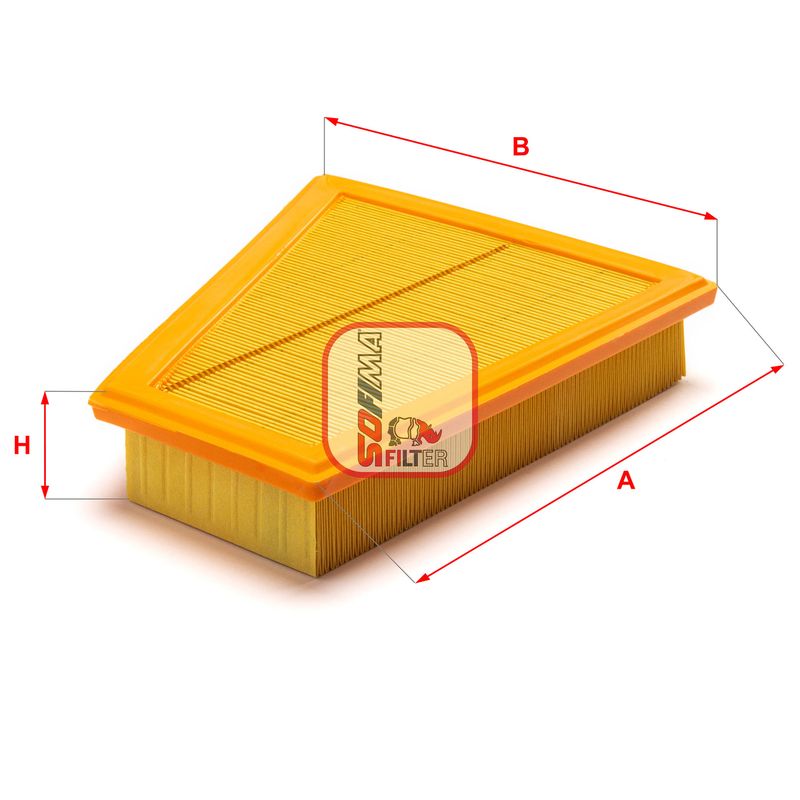 Повітряний фільтр, фільтрувальний елемент, BMW 3 (F30/F80) 11- (benzin), Sofima S3557A
