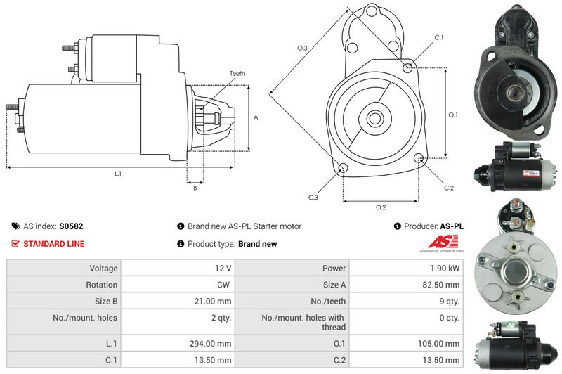 AS-PL S0582 Starter
