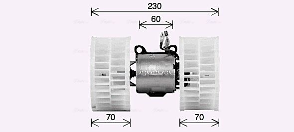 AVA QUALITY COOLING Utastér-ventilátor MS8774