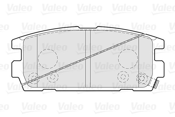 Комплект гальмівних накладок, дискове гальмо, Valeo 301024