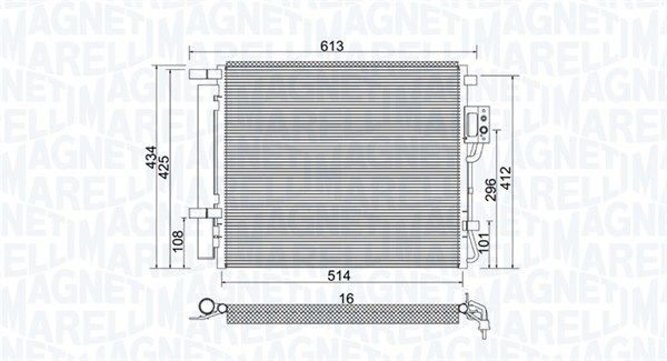 MAGNETI MARELLI kondenzátor, klíma 350203977000