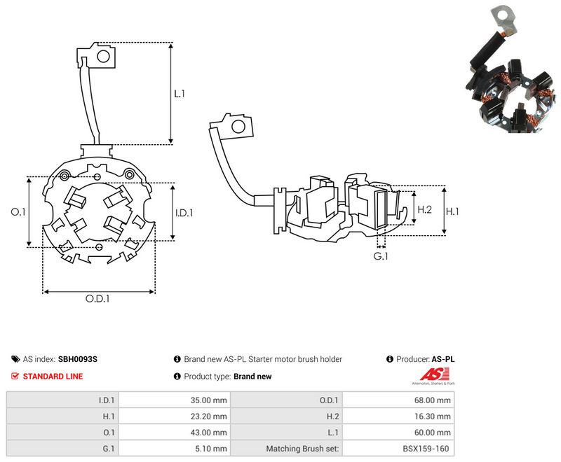 This part match OEM code: A0011514614