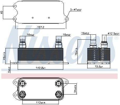 NISSENS 90909 Oil Cooler, automatic transmission