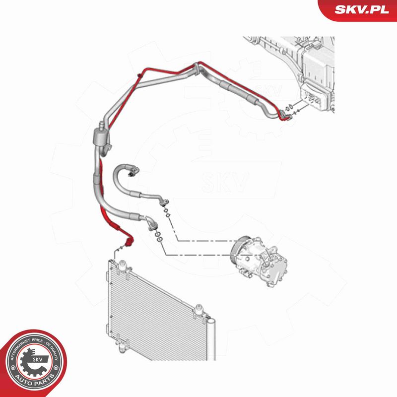 ESEN SKV 54SKV682 High/Low-pressure Line, air conditioning
