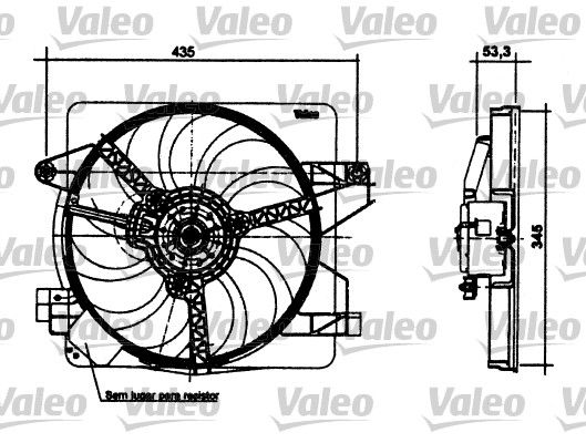 VALEO ventilátor, motorhűtés 698496