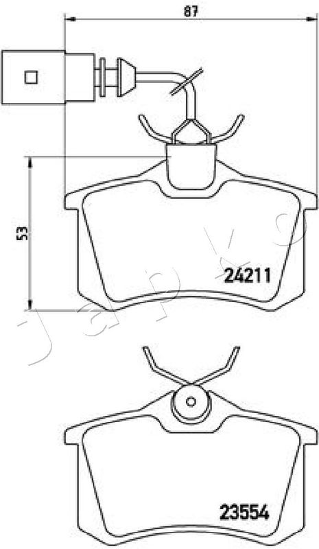 JAPKO 510912 Brake Pad Set, disc brake