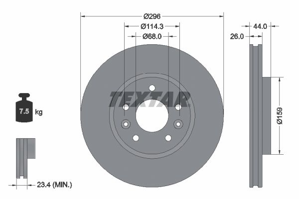 спирачен диск TEXTAR