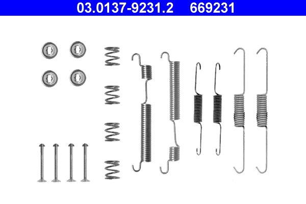 Set accesorii, sabot de frana 03.0137-9231.2 ATE