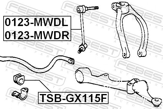 FEBEST 0123-MWDR Link/Coupling Rod, stabiliser bar