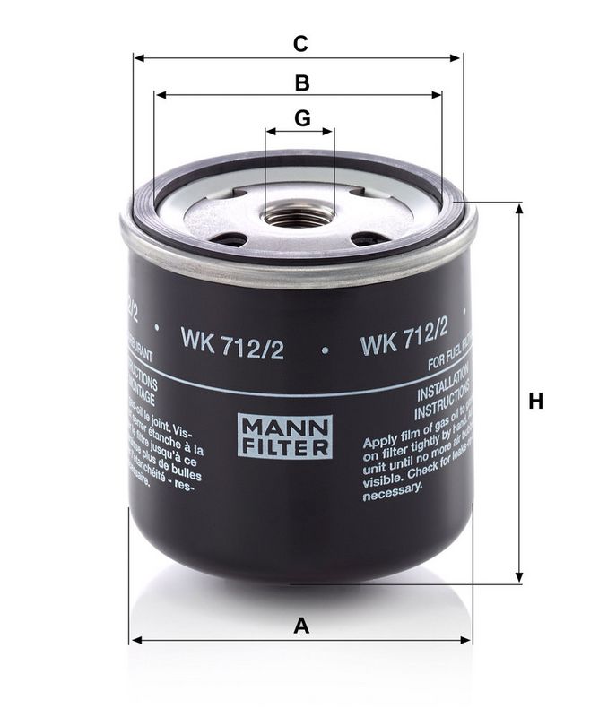 Filtru combustibil WK 712/2 MANN-FILTER