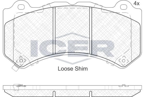 ANDEL 182164 - Brake Pad Set, disc brake