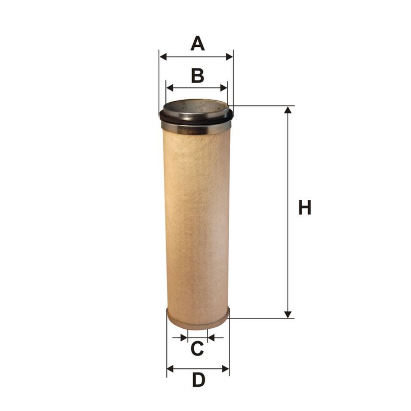 Luchtfilter (patroon) past: DAF 95, F 1100, F 1700, F 1900, F 2100, F 2300, F 2500, F 2700, F 2800, F 3300, F 3600, N 2800, N 3300, SB  IVECO 370, EUROCARGO I-III, M, MK 1000.6WTI-Z8002.1134