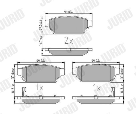 JURID 571943J Brake Pad Set, disc brake