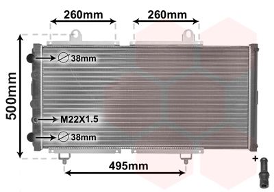 Радіатор, система охолодження двигуна, Van Wezel 40002033