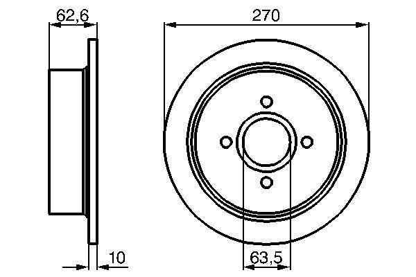 BOSCH Remschijf 0 986 478 672