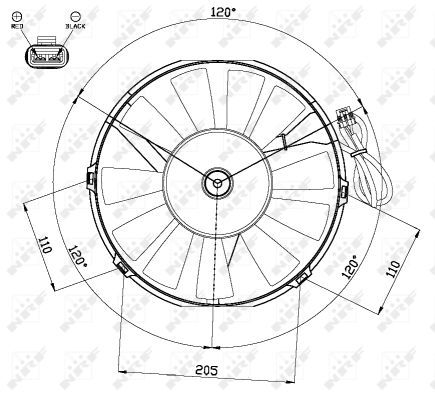 NRF 47467 Fan, engine cooling