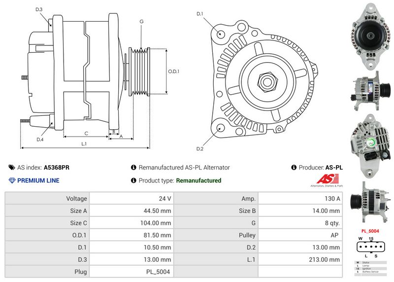 AS-PL A5368PR Alternator