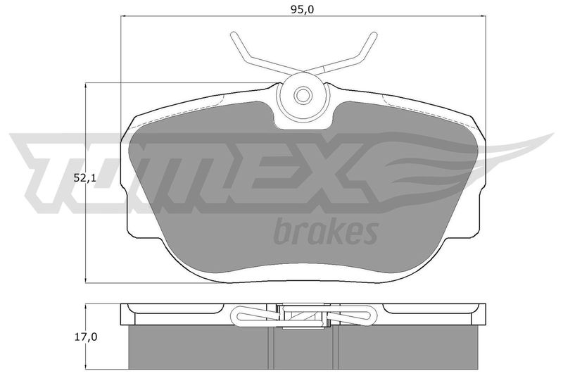 TOMEX Brakes TX 12-20 Stabdžių trinkelių rinkinys, diskinis stabdys