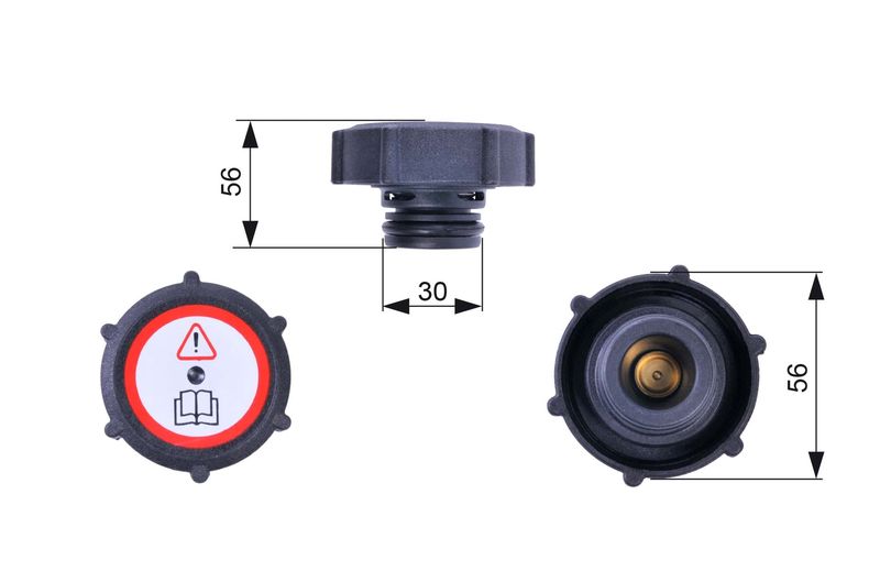 Запірна кришка, бак охолоджувальної рідини, Gates RC243
