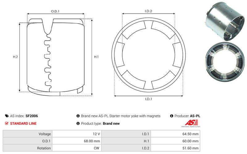 AS-PL SF2006 Field Winding, starter