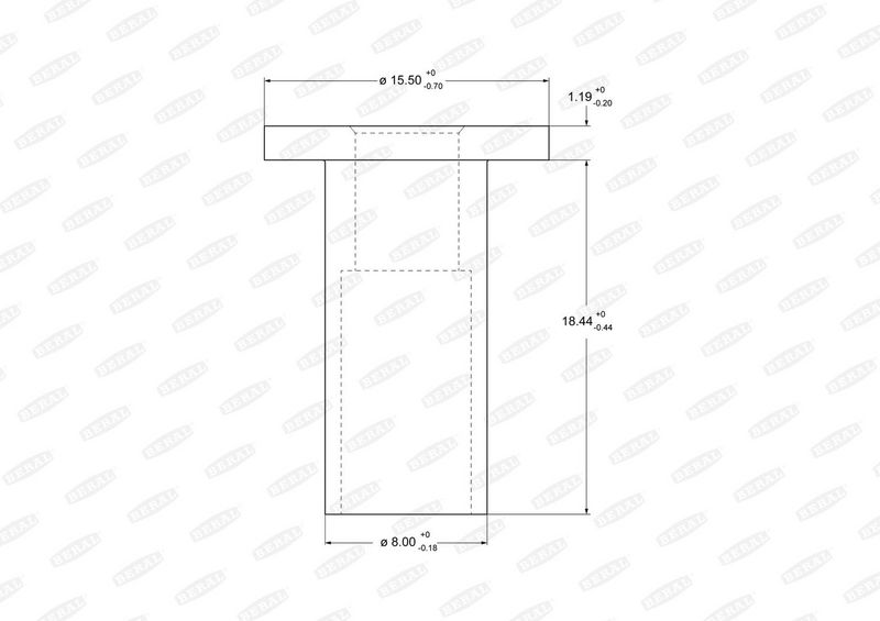 BERAL 93059 Rivet, drum brake lining