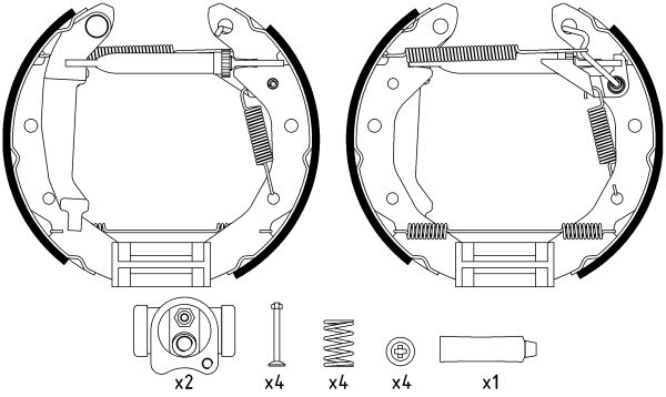 HELLA PAGID 8DB 355 022-661 Brake Shoe Set