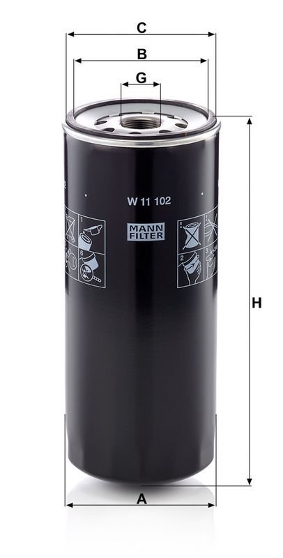 Õlifilter, MANN-FILTER W 11 102