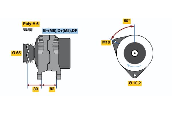 BOSCH Dynamo / Alternator 0 123 515 012