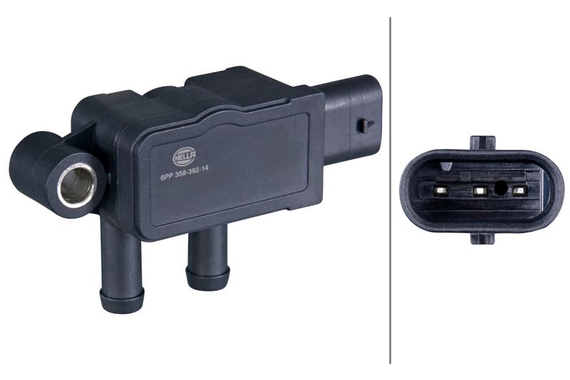 HELLA Sensor, exhaust pressure 6PP 358 392-141