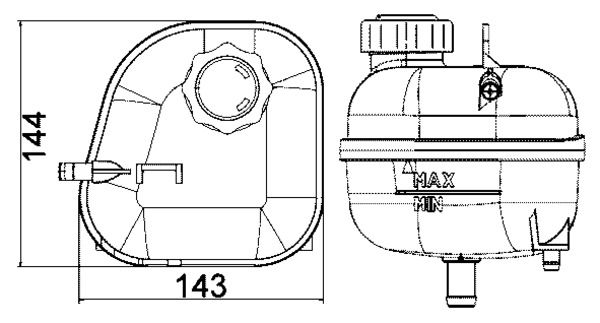 Розширювальний бачок, охолоджувальна рідина, Mahle CRT85001S