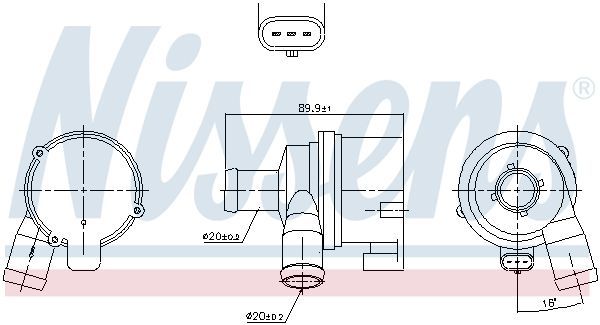 NISSENS 831070 Auxiliary Water Pump (cooling water circuit)