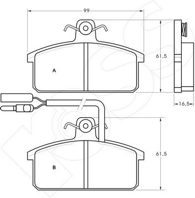 1-GNC R-265 - Brake Pad Set, disc brake
